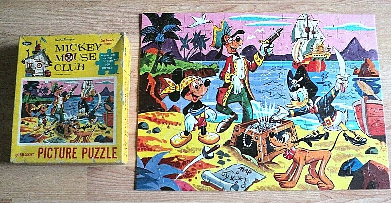 MICKEY MOUSE ★ ヴィンテージ　パズル　ウォルトディズニー Vintage Walt Disney Puzzle 100 Piece Whitman Jigsaw Complete