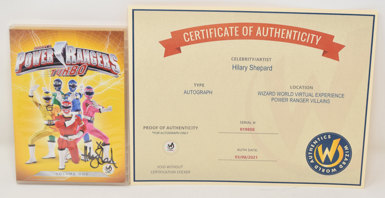 Power Rangers Turbo DVD Volume 1 Signed Hilary Sheppard COA