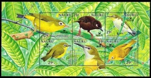 NAURU 534 - Bird Life International "White-eye" S/S (pb25158)
