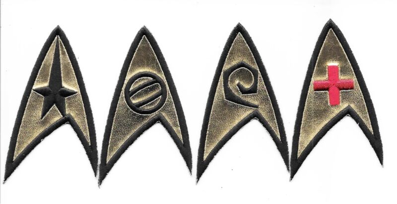 Star Trek Classic TV Series Chest Insignias Foil Patch Set of 4 NEW UNUSED