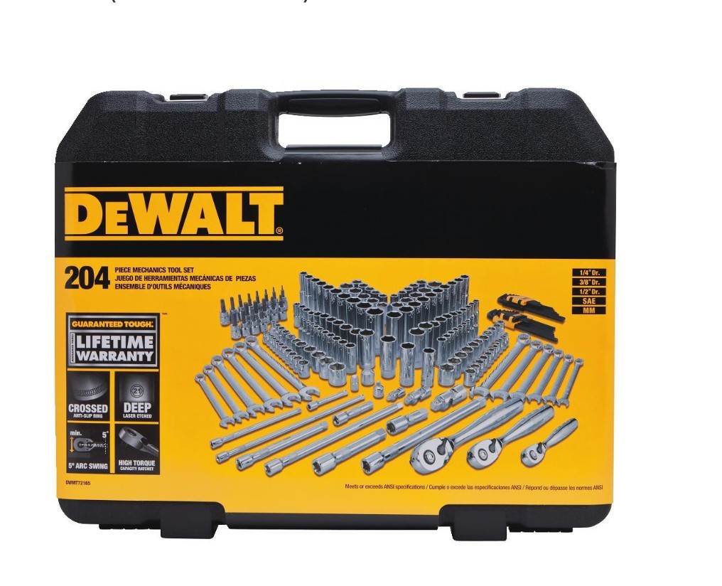 DEWALT DWMT72165 Mechanics Tool Set (204-Piece)