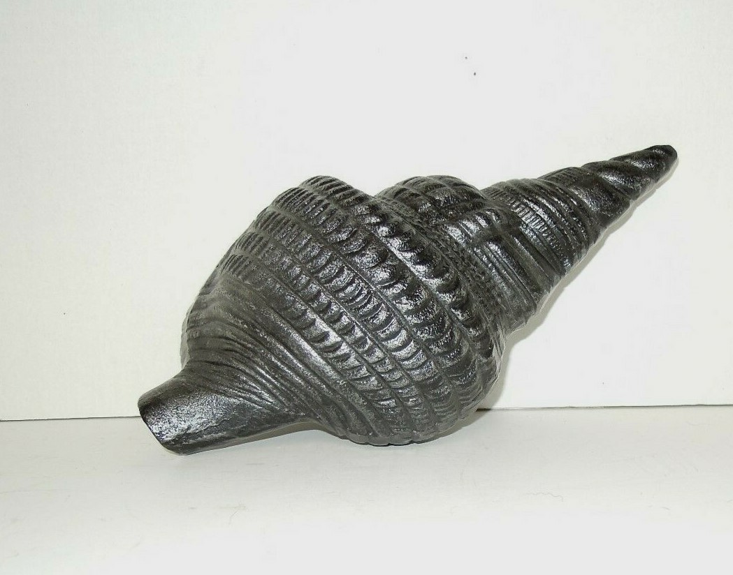 Nautical Decor - Large Metal Seashell Doorstop/Decoration 11