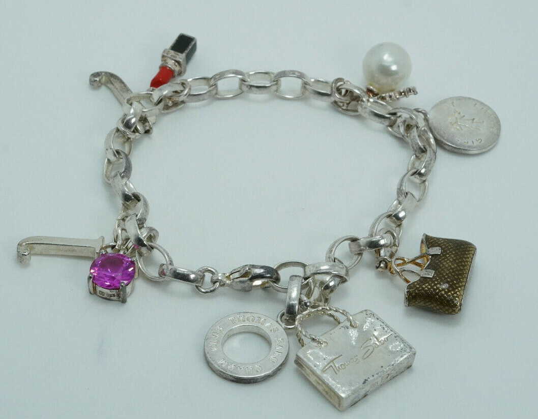 ブレスレット THOMAS SABO Sabo CharmBrclt Ld00 THOMAS SABO Gold-plated Charm Bracelet with White Pearls