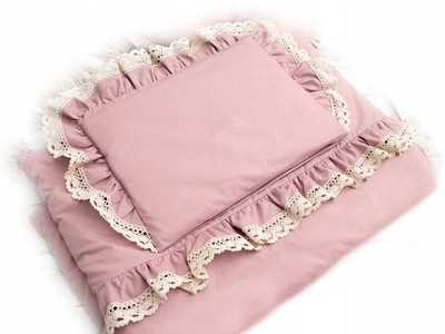 Bettwäsche 90x120 Vintage Rüschen Spitze Baumwolle Kinder Mädchen Liliowomi