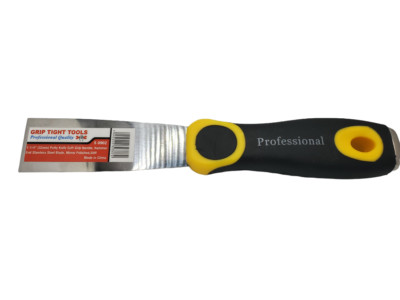 1-1/4''- 3'' Inch Putty Knife Soft Grip Handle Stiff Mirror Polished Scrapper