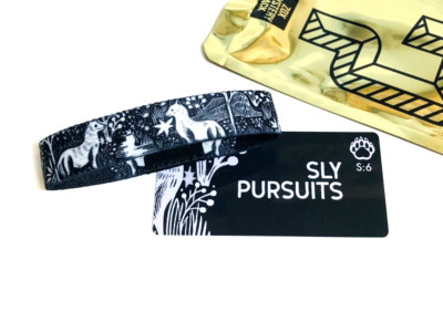 ZOX **SLY PURSUITS** Silver SINGLE med Mys NIP Band w/Card