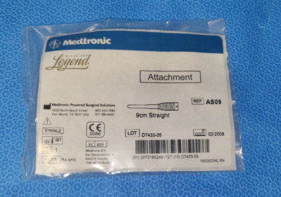 Medtronic Midas REX Legend Attachment 9cm Straight REF AS09