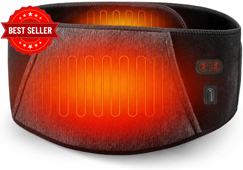 Heated Waist Belt, Rechargeable Back and Belly Heating Pad