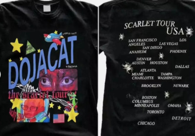Doja Cat Black Double Sided T Shirt Full Size S-3XL