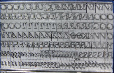Alphabets Metal Letterpress Print Type  30pt Serif Italic    MM26   8#
