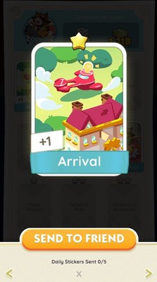 Monopoly Go - Arrival - 1 Star Sticker (Set #3) Fast Delivery