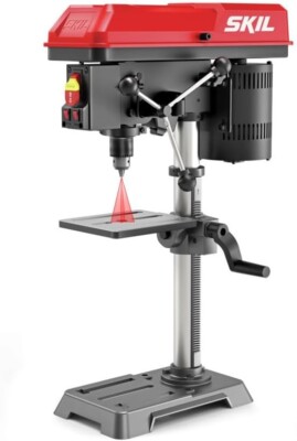 6.2 Amp 10 In. 5-Speed Benchtop Drill Press with Laser Alignment & Work Light -