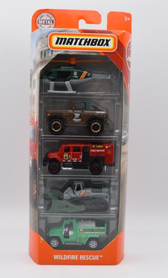 Matchbox Superfast 2018 5 Pack Wildfire Rescue, Ford Bronco, Brush Fire Truck