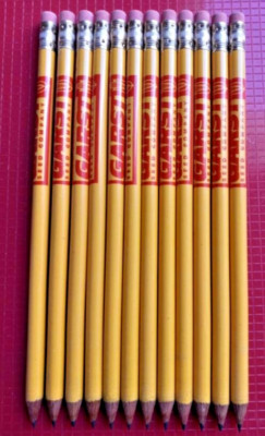 Lot of 12 Vintage Red/Yellow Garst Seed Company Pre-Sharpened Pencils