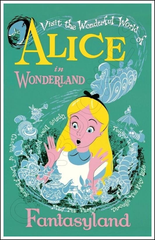 Disneyland Alice In Wonderland Poster 11X17 - Fantasyland | eBay