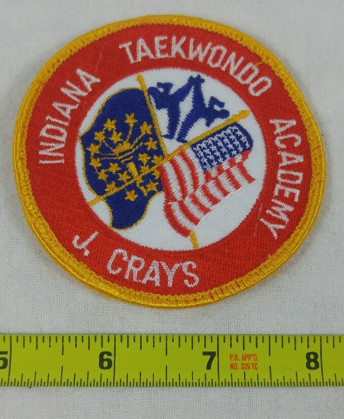 Indiana Tae Kwon Do Academy Sew On Patch J Crays Martial Arts Fight Train Patch