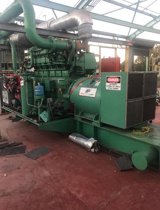 GENSET WAUKESHA 3521GL ENGINE KATO NATURAL GAS GENERATOR. 525 KW. 1603 HOURS.