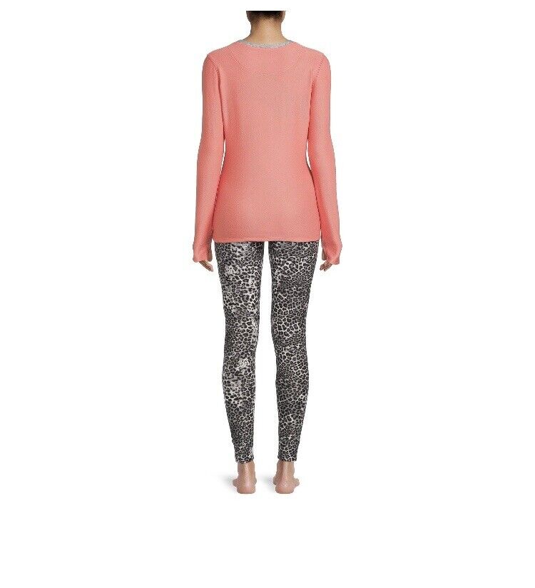 ClimateRight Women's Coral Cozy Warm Layering PJ’s Top & Leggings 2 Pc. Set XXL
