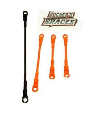 Bucher's Braces for 1/10 Sprint Car Wings Orange