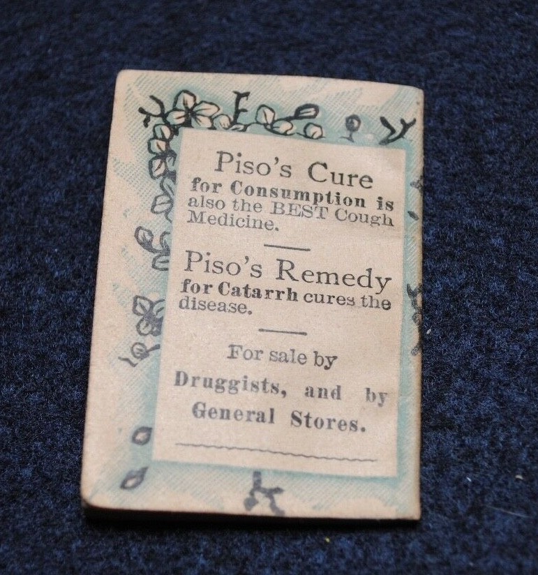 Quack Medicine Piso's 1897 Pocket Book Almanac Cure For Catarrh Consumption More