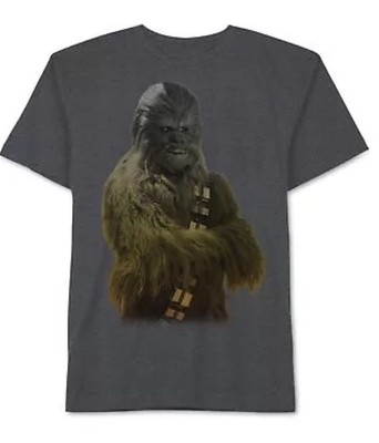 Star Wars Jem Men's Chewbacca Ombre Graphic-Print T-Shirt Monument Grey S