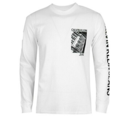 White calvin klein long sleeve new arrivals