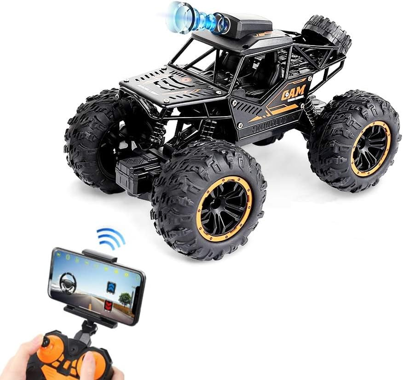 , 1:18 Remote Control Car With Camera, High Speed Alloy Off Road Truck Fas
