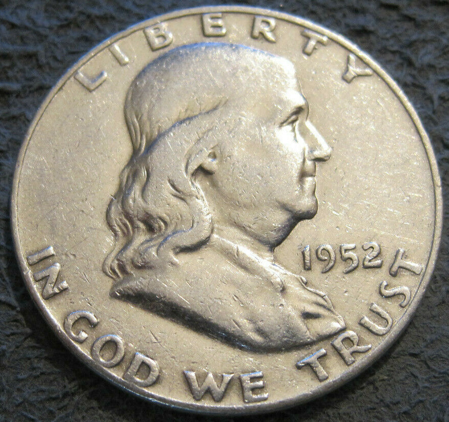 AS SHOWN - 1952 D FRANKLIN HALF DOLLAR // 90% SILVER // MC 818