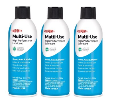 3 ~ Dupont Multi-Use High Performance Lubricant Indoor & Outdoor Use 11 oz