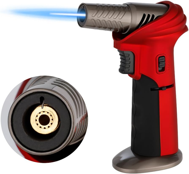 Kitchen Blow Torch for Cooking & Diy,Soldering Torch Lighter with Safety Lock an