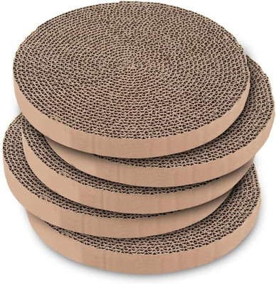 Scratch and Spin Cat Scratcher Replacement Pads for Active Play, Natural Recycle