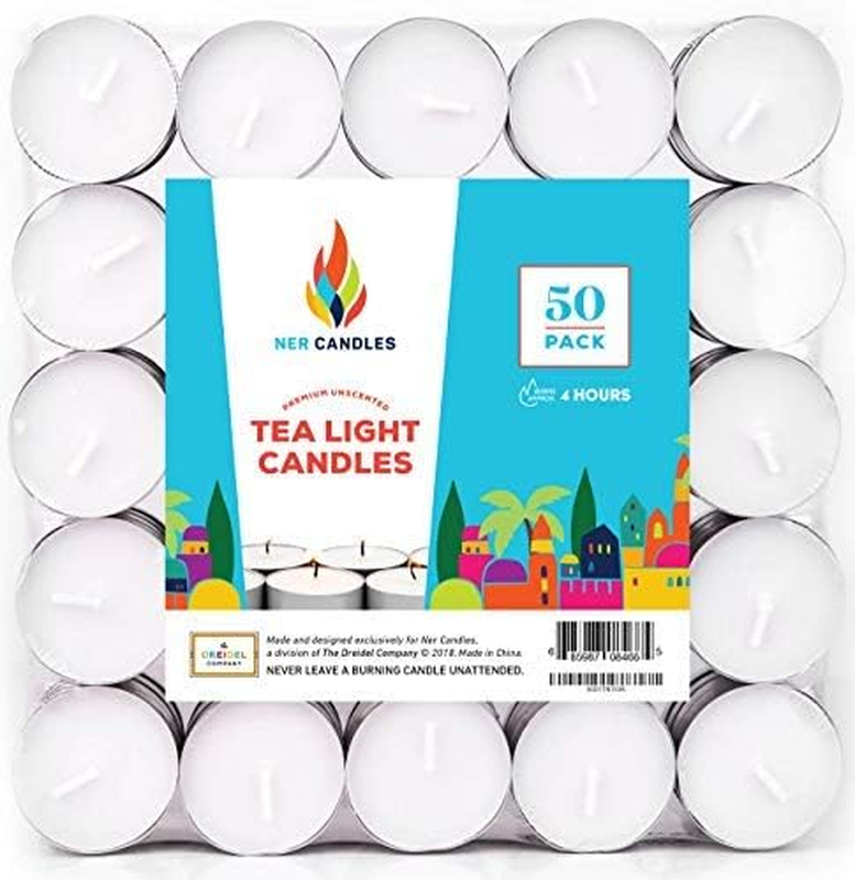 Unscented Tea Lights Candles in Bulk, Smokeless, Dripless & Long La