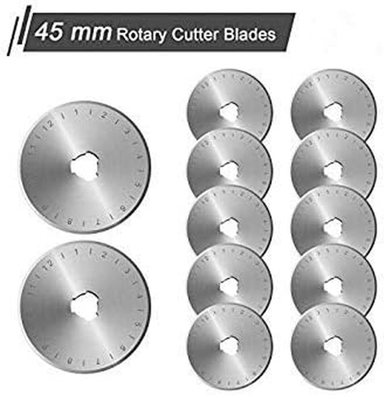 45mm Rotary Cutter Blades Set, Rotary Cutters Fits Fiskars, Olfa, Truecut, Marte