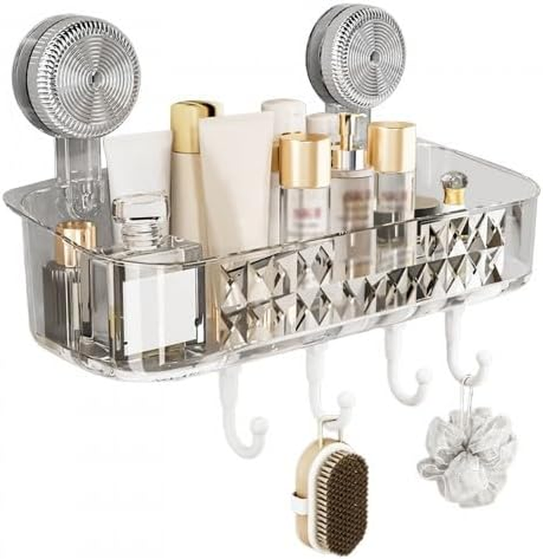 Large Shower Caddy Suction, 28X12.5X6Cm Vacuum Shower Caddy Suction Cup, No Dril