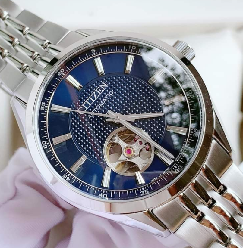 Pre-owned Citizen Automatic Mechanical Men's Blue Dial Watch Nh9110-81l