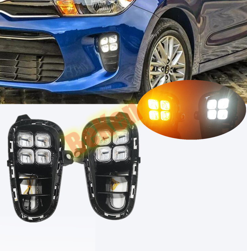 FOR Kia Rio 20182020 2021 DRL Daytime running lights Turn signal fog