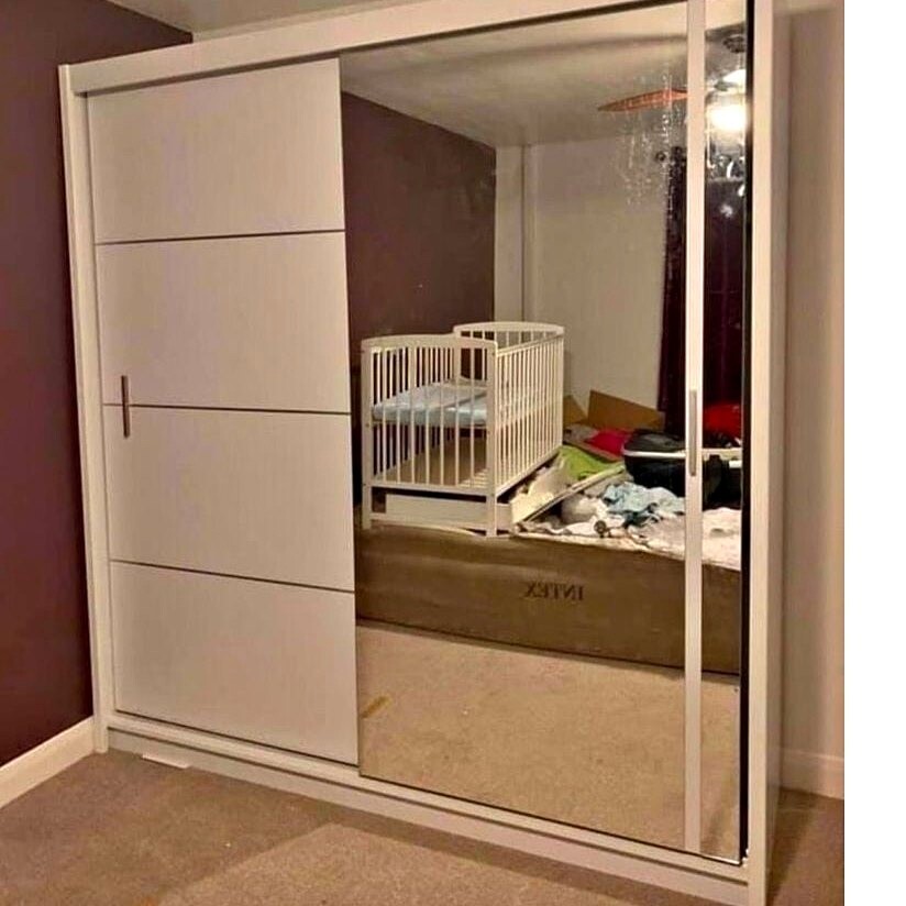 180 cm peterborough sliding wardrobe / wardrobe with sliding mirror