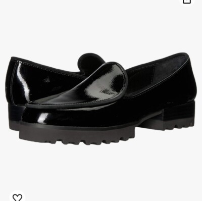 NEW Donald J Pliner Women's Elen Loafer, Black Patent Sz 9.5 $149