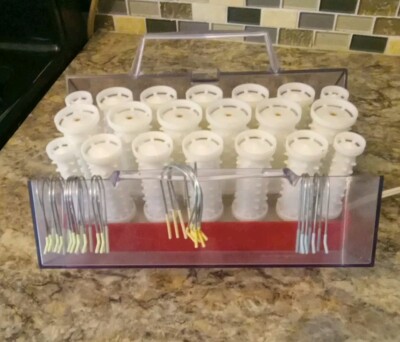 Vintage Clairol Style Setter Hot Rollers C-20 S-Z w/  19 Clips  Tested