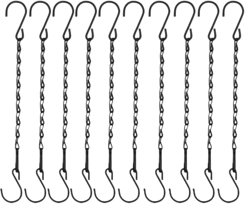 Black Hanging Chain, Plant Hanger with S-Hook, Used for Hanging Planting Basket