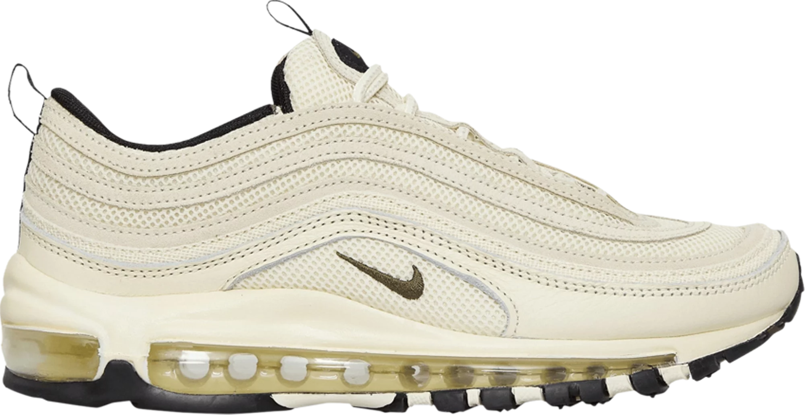 

Мужские кроссовки Nike Air Max 97 Coconut Milk White Cargo Khaki Green DV5451-100 8–10, Белый, Nike Air Max 97