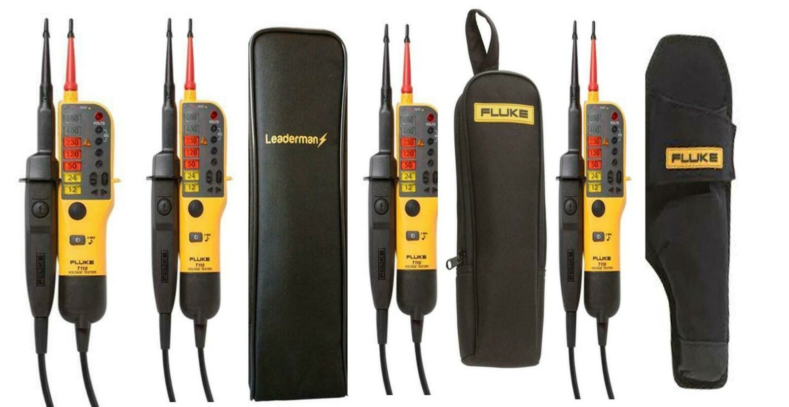 Fluke T110 Voltage & Continuity 2 Pole Tester with Case Options