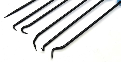6pc Combination Extra Long Reach Hook & Pick Set O-Ring & Seal Remover Tools