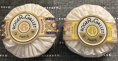 Roger & Gallet Paris Magnolia & Almond Blossom Perfumed Soaps 3.5 Oz Each.