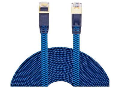 Cat 7 Ethernet Cable 25 ft Ethernet Cable Nylon Braided Cat 7 Flat Internet Net