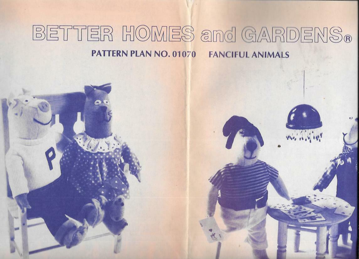 Vintage Better Homes Gardens #01070 Fanciful Animals - UNCUT