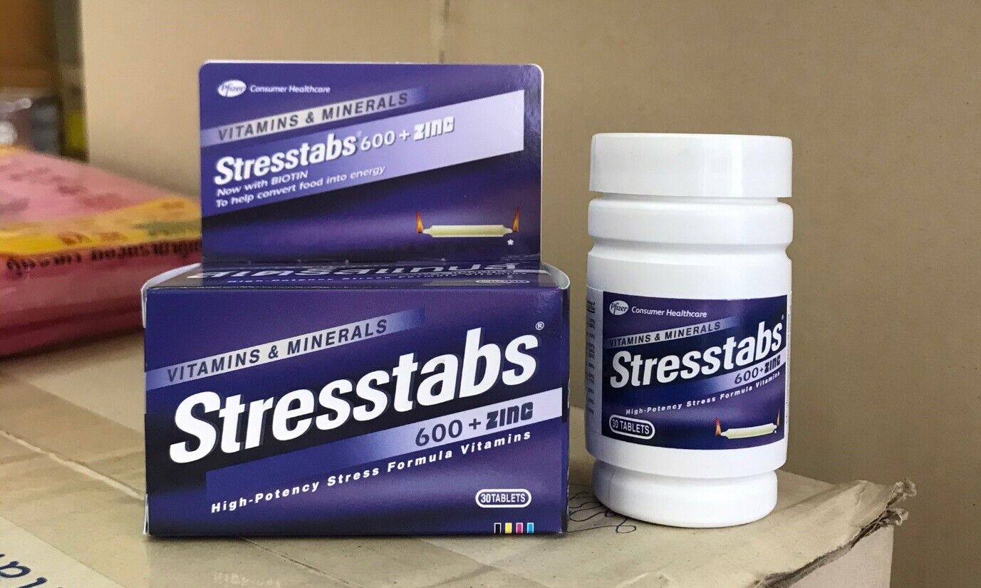 Stresstabs Vitamin Relieve Stress 600 ZINC MINERALS High Potency Formula 30 Tab 1