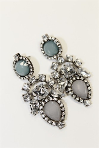 bohemian style fashion retro resin rhinestone flower dangle stud