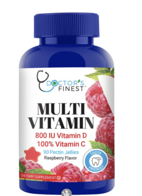 ￼Multi Vitamin Chewable for Adults Gummies Raspberry By Doctors Best 90 Jellies