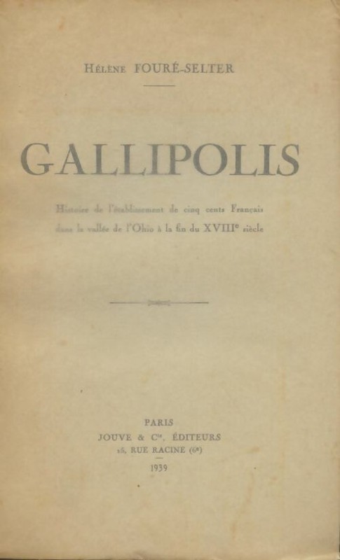 Gallipolis - HÃ©LÃ¨Ne FourÃ©-Selter - V411739